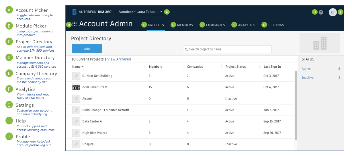 Bắt đầu với BIM 360 và các thao tác cơ bản trong Account Administration ...