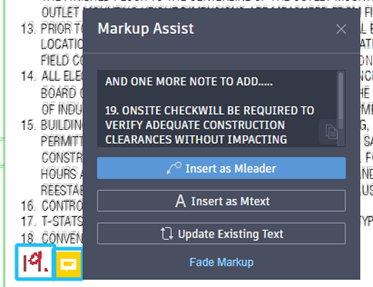 Markups with Associated PDF Text Comments