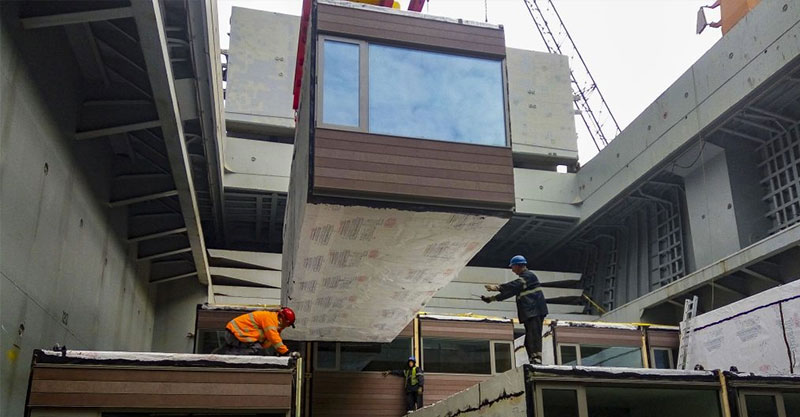 Các phòng đơn đang được lắp ráp