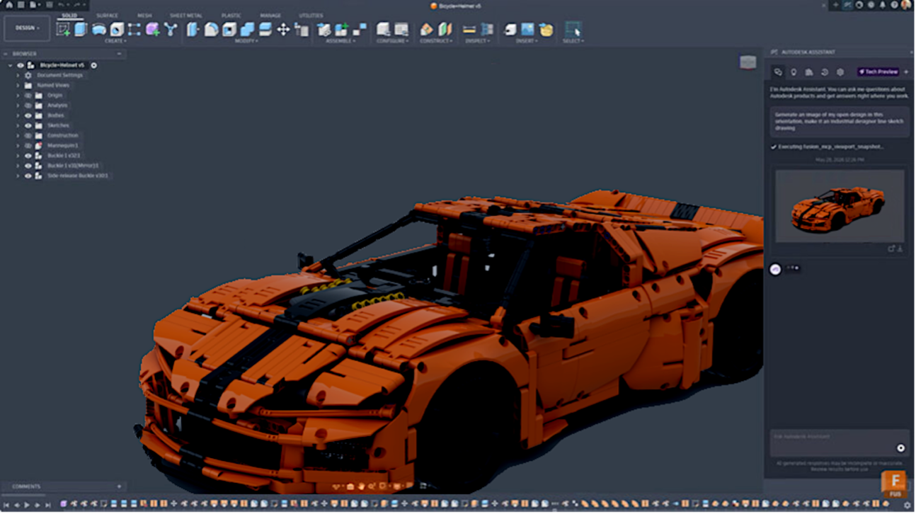 Autodesk Assistant cung cấp hướng dẫn theo ngữ cảnh ngay trong môi trường làm việc của Fusion.