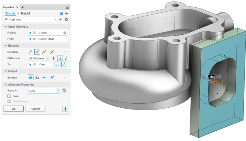 Bảng thuộc tính trong Inventor 2020