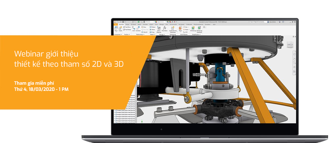 Webinar giới thiệu thiết kế theo tham số 2D và 3D