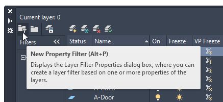 Bộ lọc thuộc tính layer trên AutoCAD