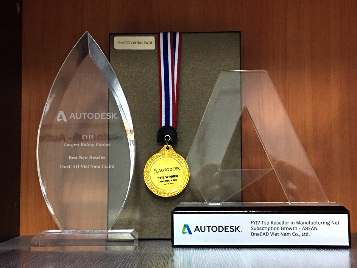 OneCad Vietnam - FY17 Top 1 Reseller in manufacturing net Subscription Growth-ASEAN