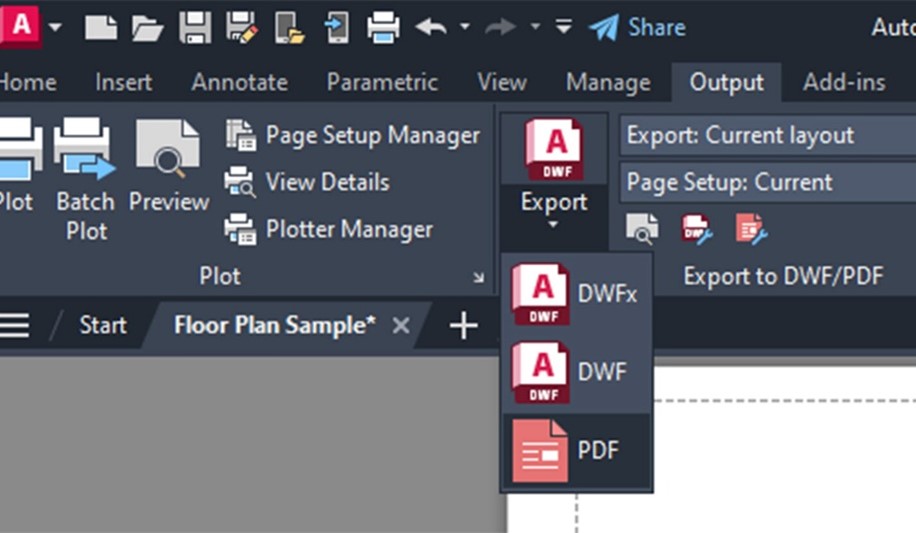 Các định dạng có thể export trên AutoCAD