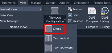 Chế độ hiển thị Viewport mặc định trong AutoCAD