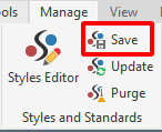 Chọn Save để lưu thiết lập chỉnh sửa vào Style Library