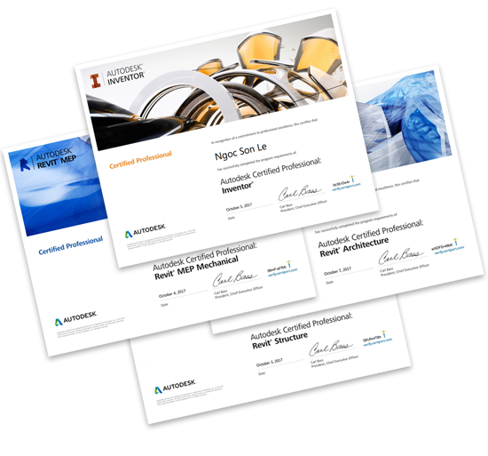 Chứng chỉ Autodesk chính hãng Professional