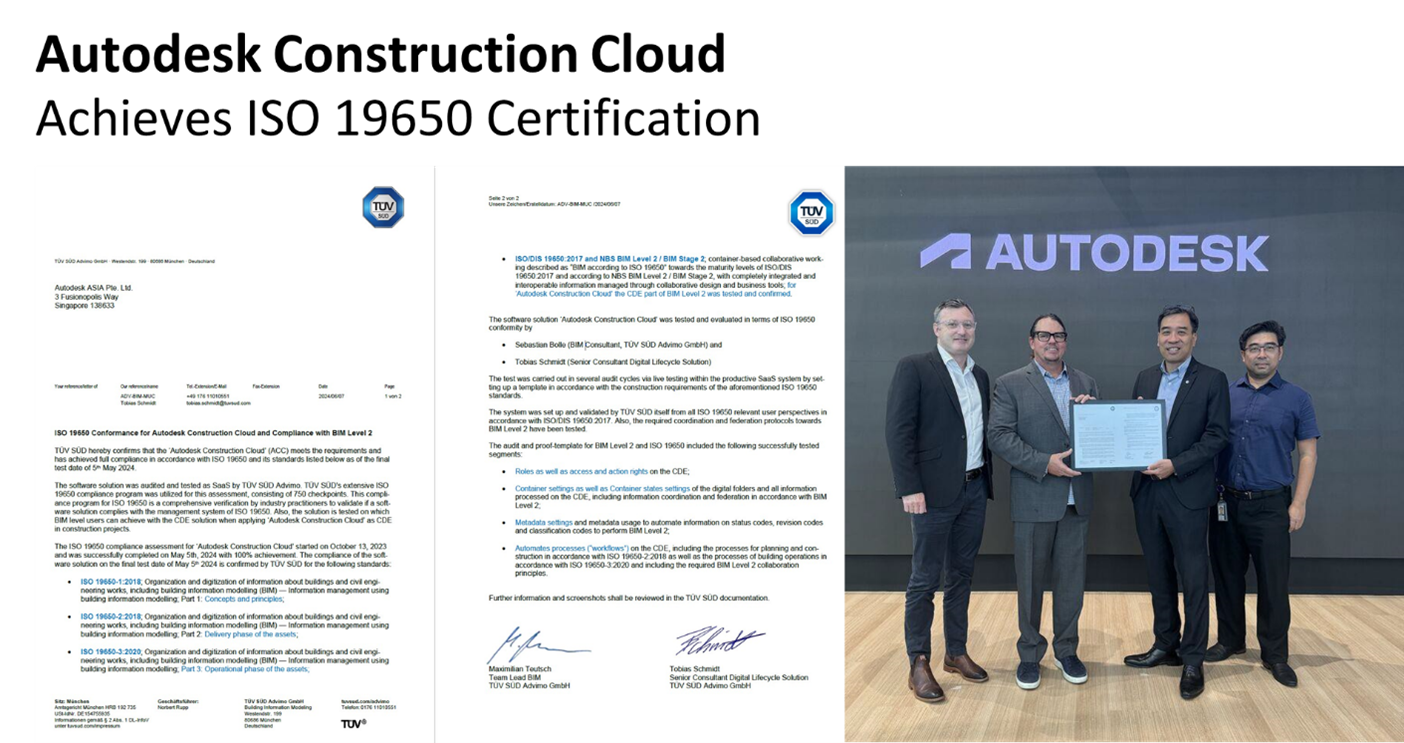 Chứng nhận nền tảng Autodesk Construction Cloud đáp ứng ISO 19650