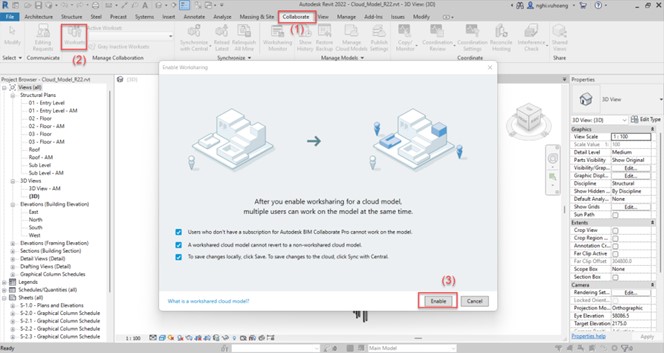 Chuyển đổi Cloud Model thành Workshared Cloud Model