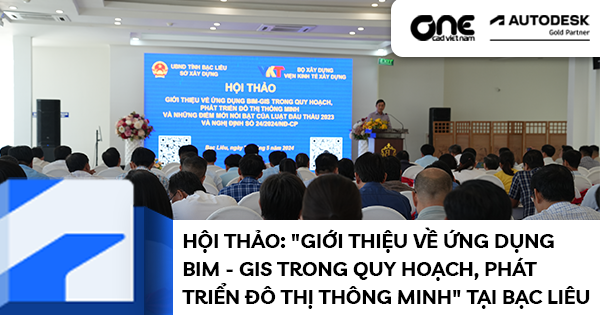Hội thảo: "Giới thiệu về ứng dụng BIM - GIS trong quy hoạch, phát triển đô thị thông minh" tại Bạc Liêu