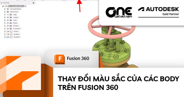 Thay đổi màu sắc của các Body trên Fusion 360