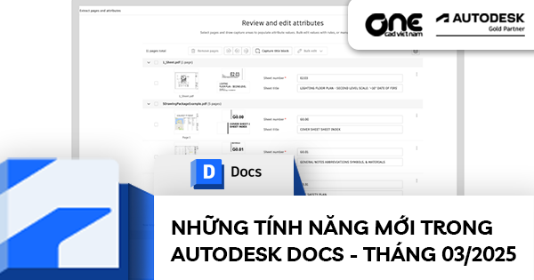 Những tính năng mới trong Autodesk Docs - Tháng 03/2025