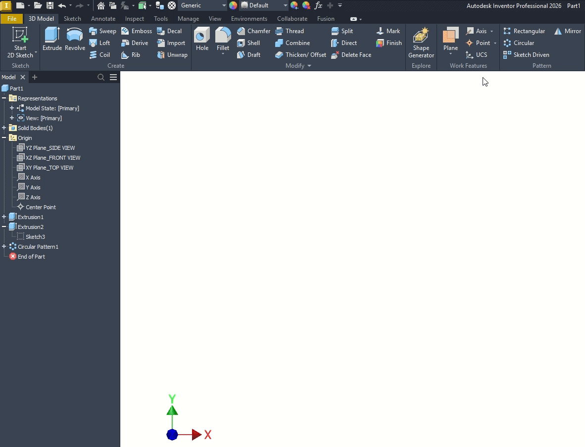 Dễ dàng chuyển đổi các dạng Patterns trên Inventor 2026 