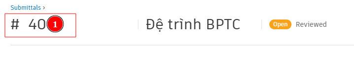 Đánh số trên từng đệ trình