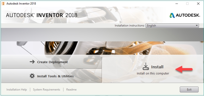 Giao diện cài đặt Autodesk