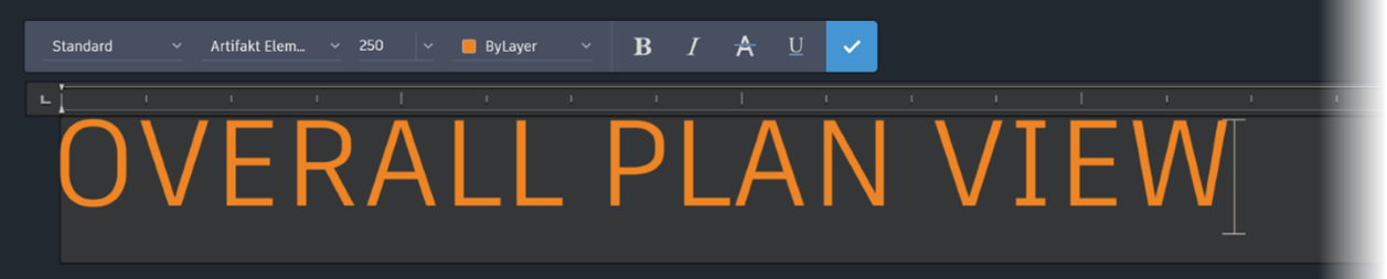 Giao diện sử dụng tính năng Mtext trên AutoCAD Web