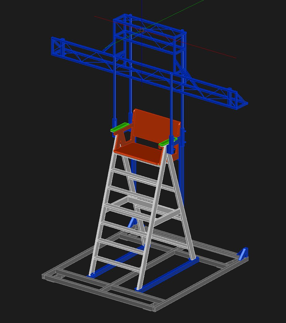 Hình ảnh thiết kế chiếc ngai do OC Theatrical thực hiện trên AutoCAD