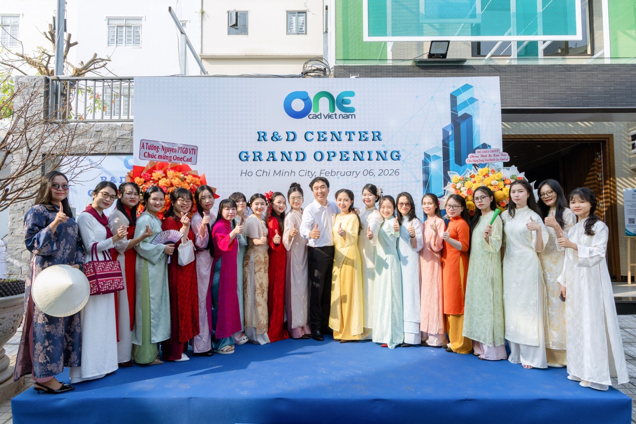 Khoảnh khắc rạng ngời của tập thể nữ OneCAD trong sự kiện Grand Opening R&D Center
