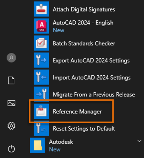 Khởi động Reference Manager