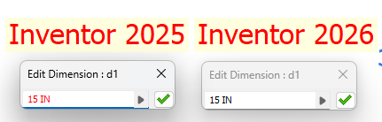   Không cần tắt capslock khi nhập đơn vị đo trên Inventor 2026 