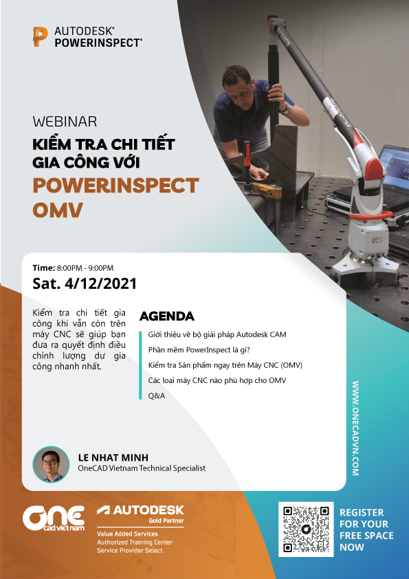Webinar "Kiểm tra sản phẩm trên máy CNC với PowerInspect OMV" 