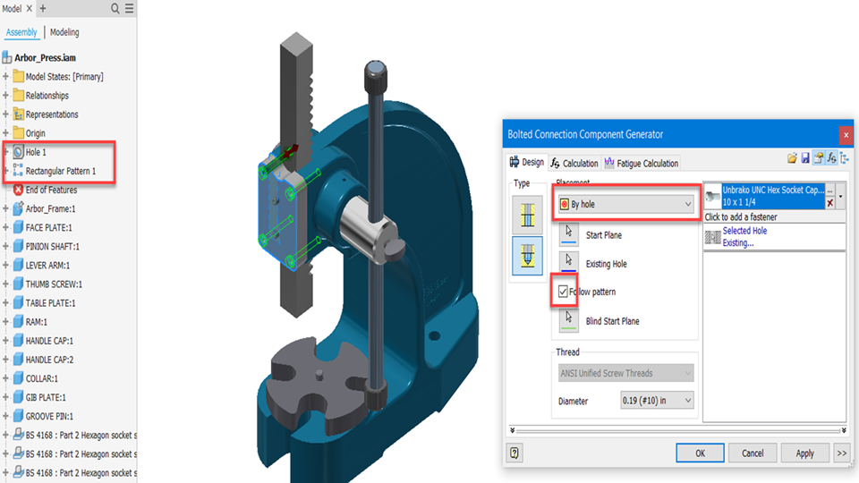 Nâng cấp về Bolted Connection trên Inventor 2025