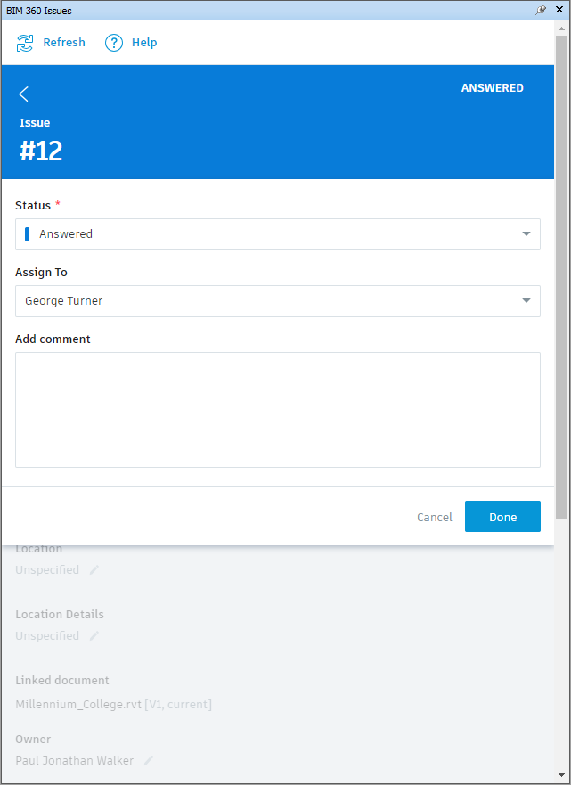 Tích hợp công cụ Issue từ Naviswork