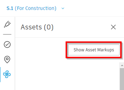 Nhấn vào show asset markups