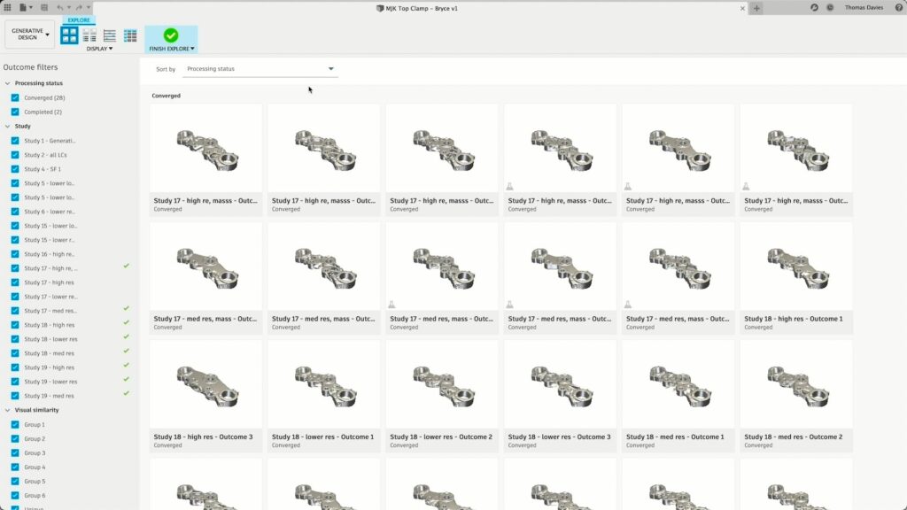 Những phương án thiết kế được tạo ra từ Generative Design
