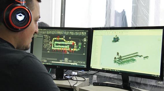 Làm việc trên các mô hình 2D và 3D với Factory Design Utilities. Hình ảnh do Technica International cung cấp.