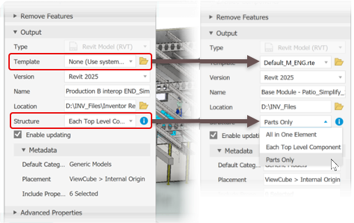Thêm các tuỳ chọn hỗ trợ quá trình xuất dữ liệu sang Revit bằng Simplify