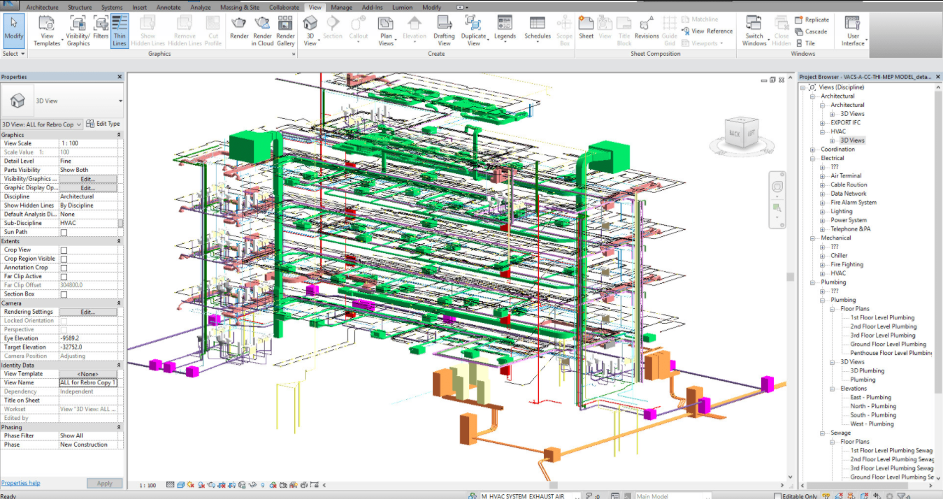 Thiết kế chi tiết công trình trên Revit