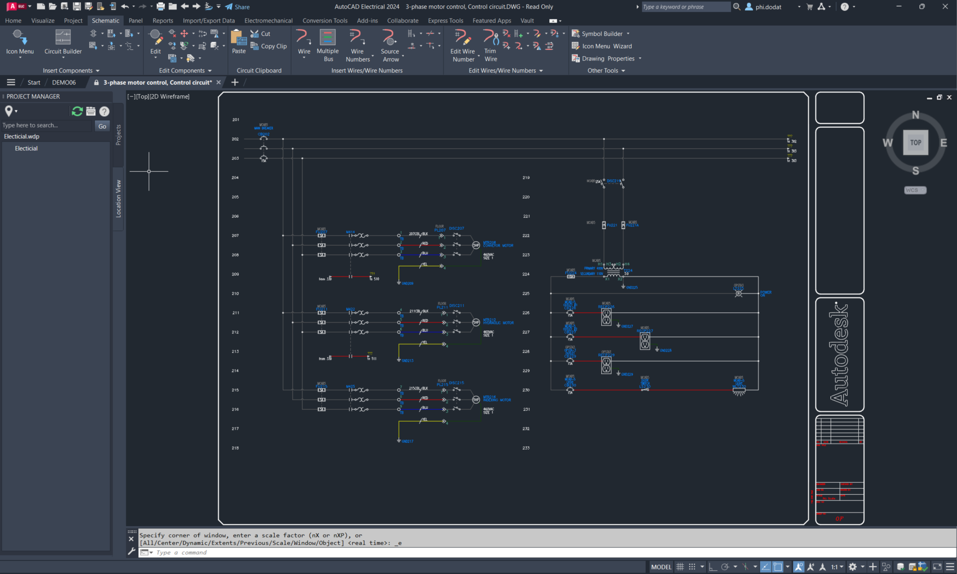 Thiết kế sơ đồ nối dây của các thiết bị điện trên AutoCAD Electrical