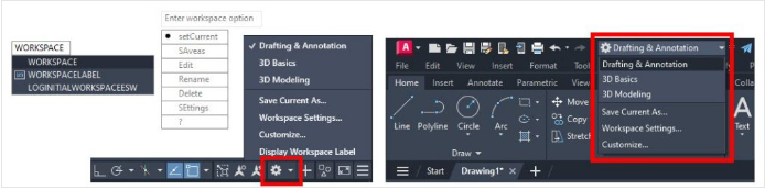 Thiết lập các workspace riêng