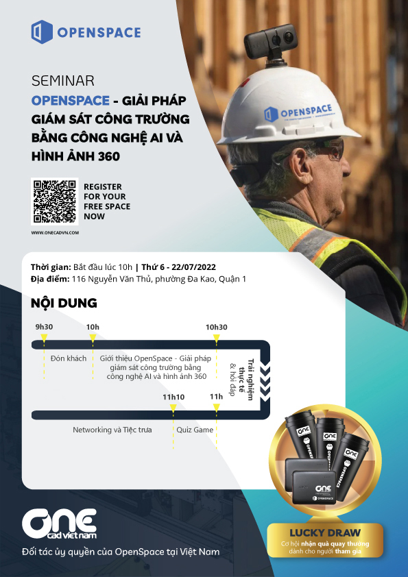 Seminar "OpenSpace - Giải pháp giám sát công trường bằng công nghệ AI và hình ảnh 360"