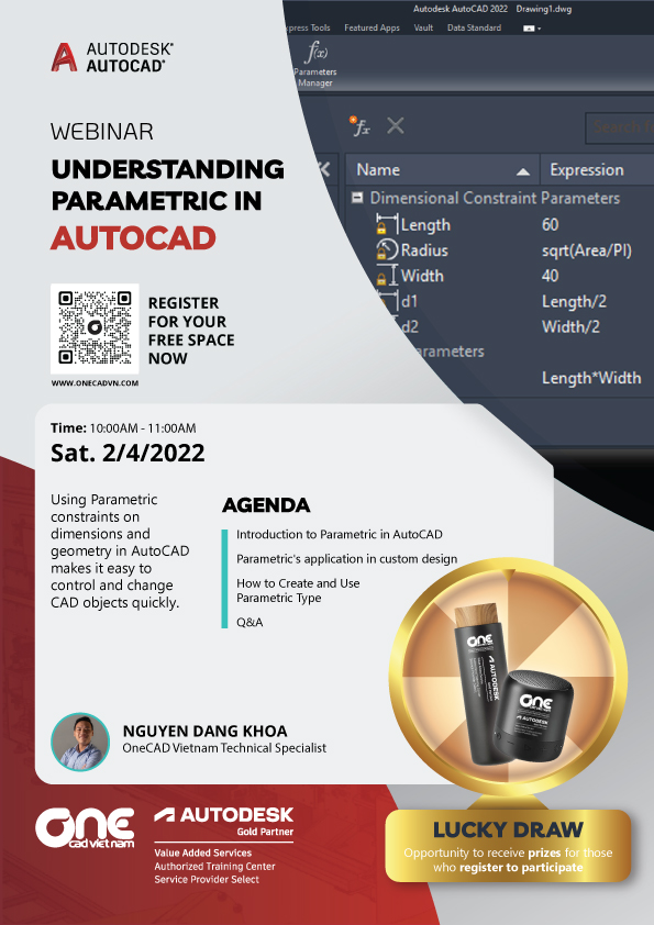 Webinar "Tìm hiểu về Parametric trong AutoCAD"