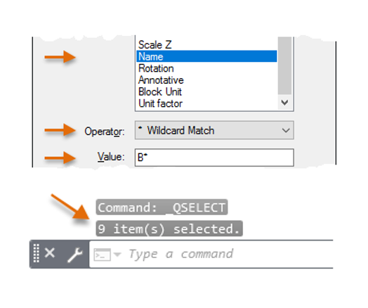 Tìm kiếm block theo thuộc tính và hiển thị kết quả bằng Quick Select trên AutoCAD