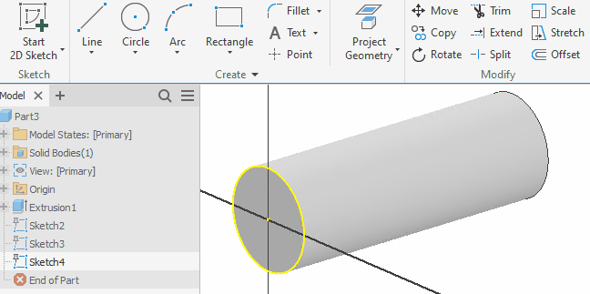 Tính năng Midpoint Line trên Autodesk Inventor 2025.2