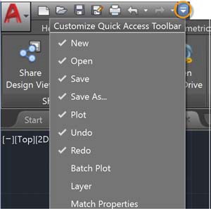 What's New AutoCAD 2018 - Quick Access Toolbar