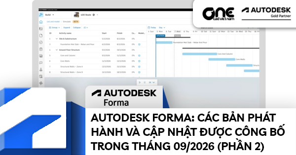 Autodesk Forma: Cập nhật tính năng tháng 09/2026 (Phần 2)