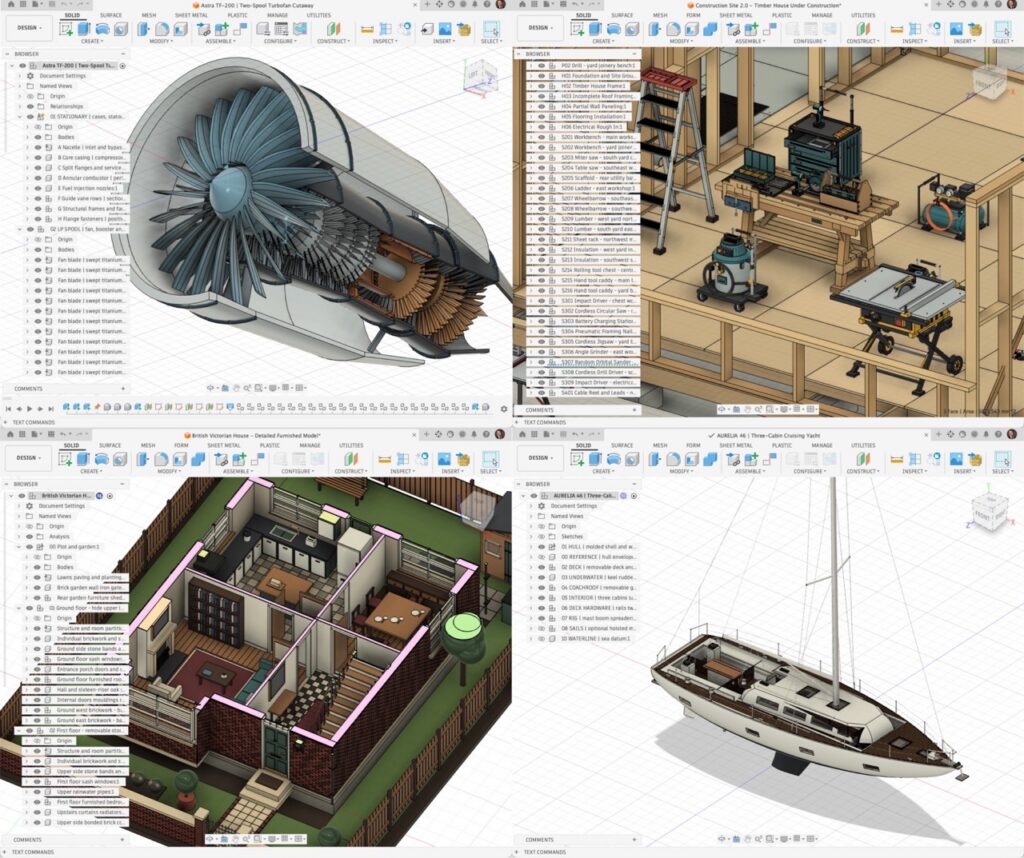 Các thiết kế được tạo bằng Autodesk Fusion Compute MCP